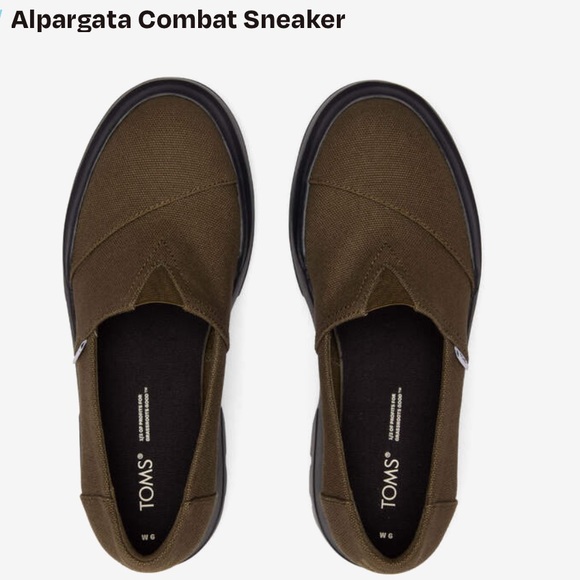 Toms Alpargata Combat Sneaker, olive green NWT - Picture 2 of 5
